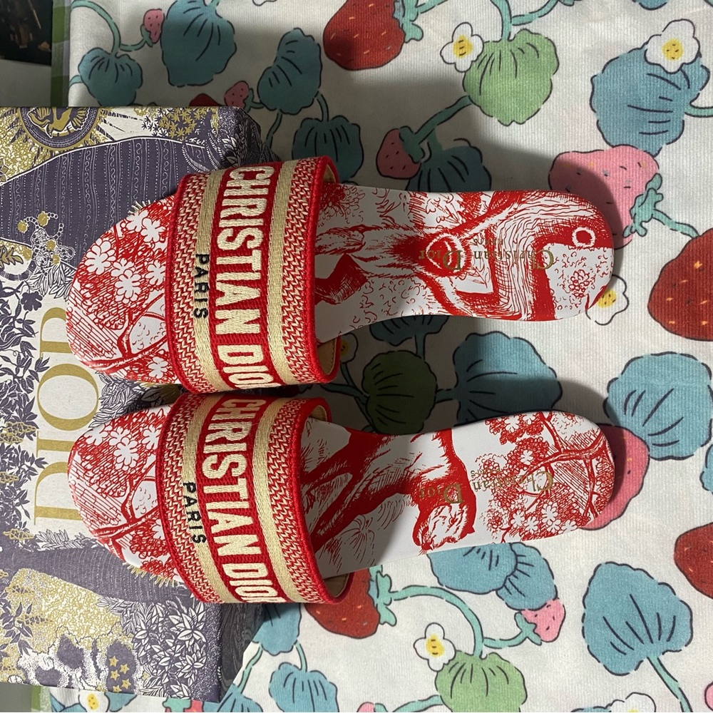 Dior Red Women's Sandals